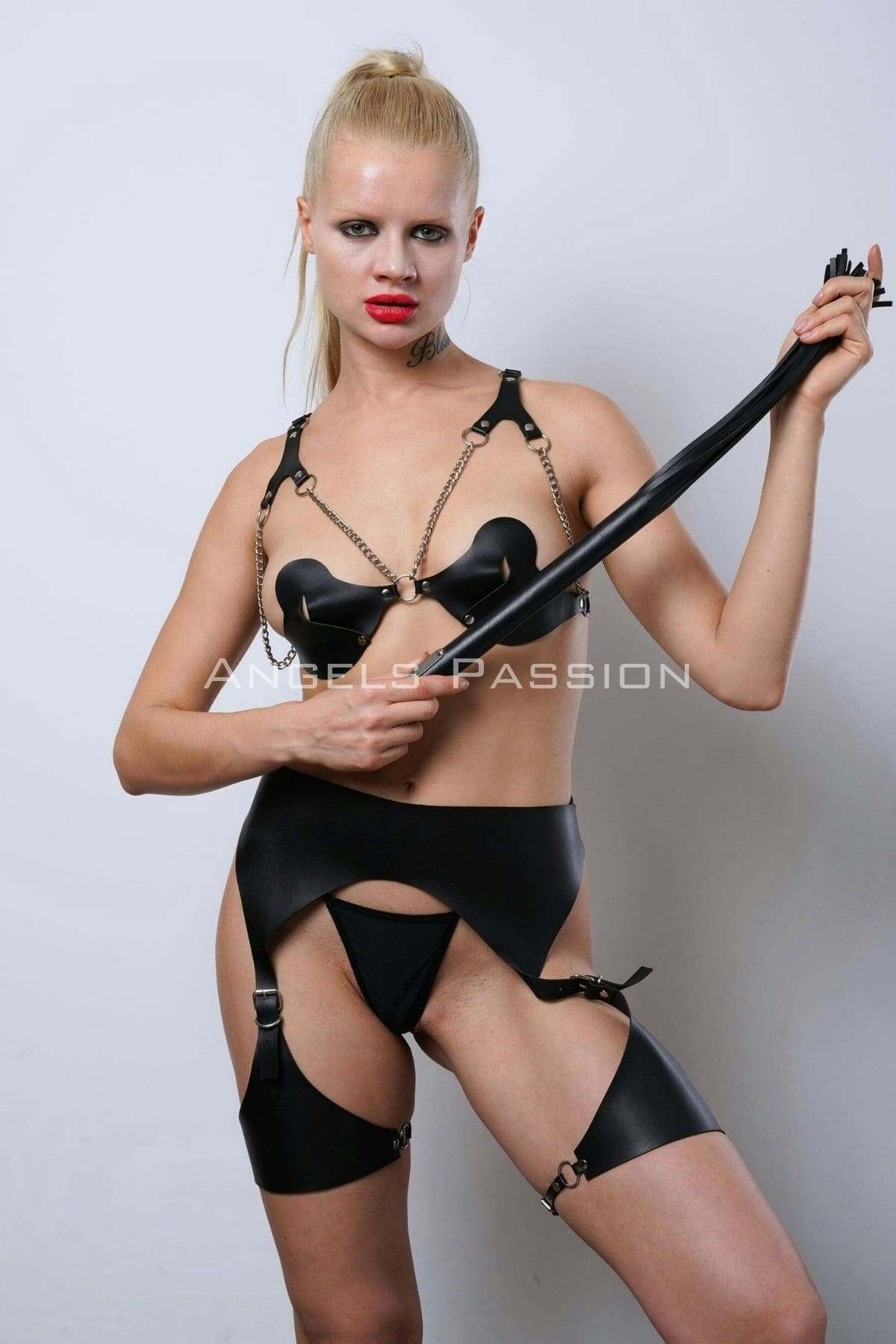 Erotic Underwear Set With Whip for Intimate Nights, Sexy Lingerie  Gift for Couples